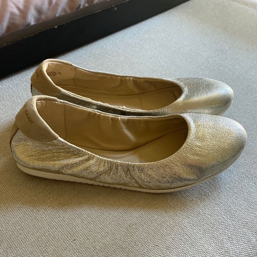 Cole haan studio grand gold slippers 7